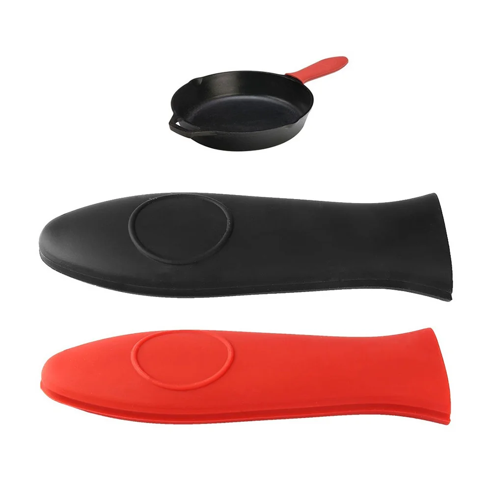 

1pcs Silicone Pan Handle Cover Red Heat Resistant 230℃ Non-Slip For Skillets 9 Inch Up Cookware Handles Hot Handle Holder