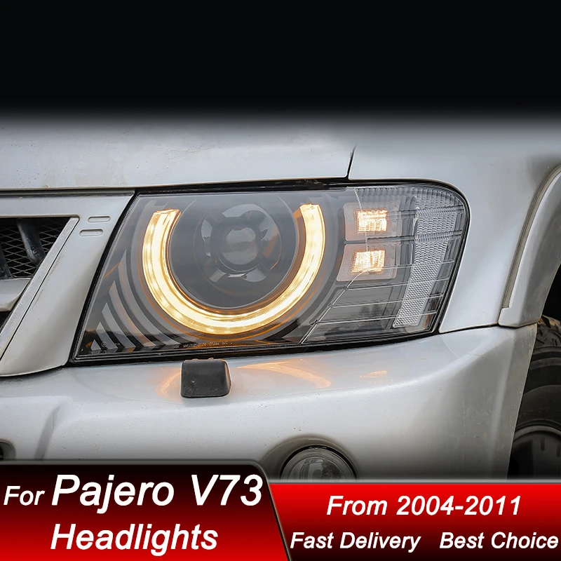 三菱パジェロ車用ヘッドライト,ディフェンダースタイル,LED