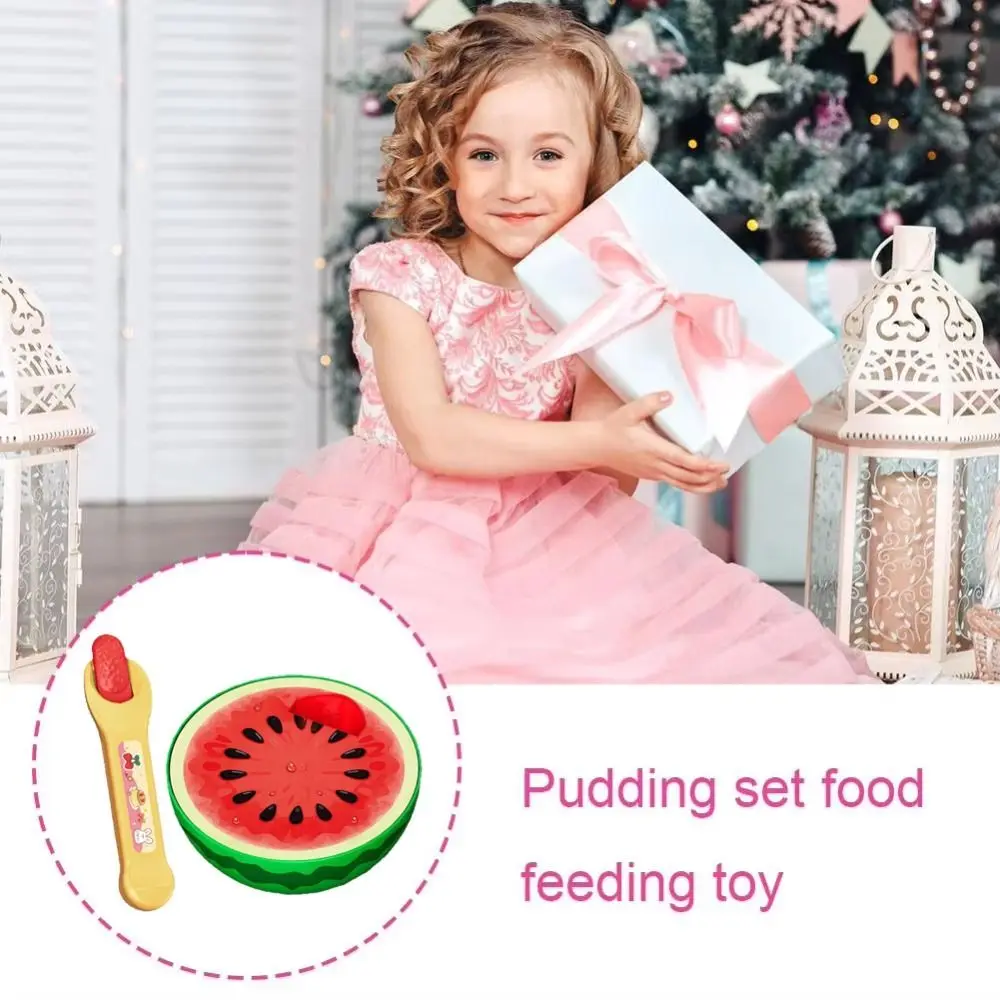 

Food Feeding Fruit Pudding Set Feeding Simulation Role Play Watermelon Pudding Orange 3D Play House Children's