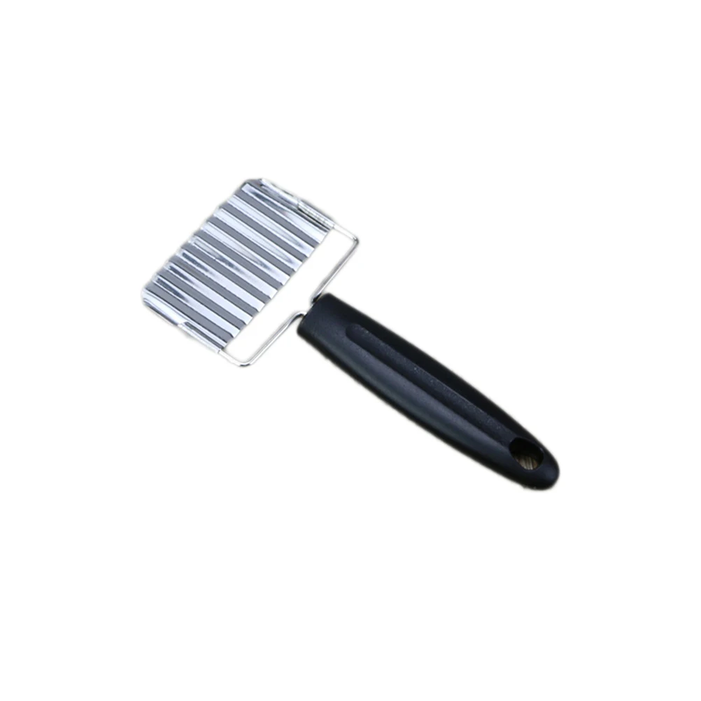 

Crinkle Potato Cutter Stainless Steel Vegetable Slicer French Fry Cutter No Compact Storage Healthy Snacks Family