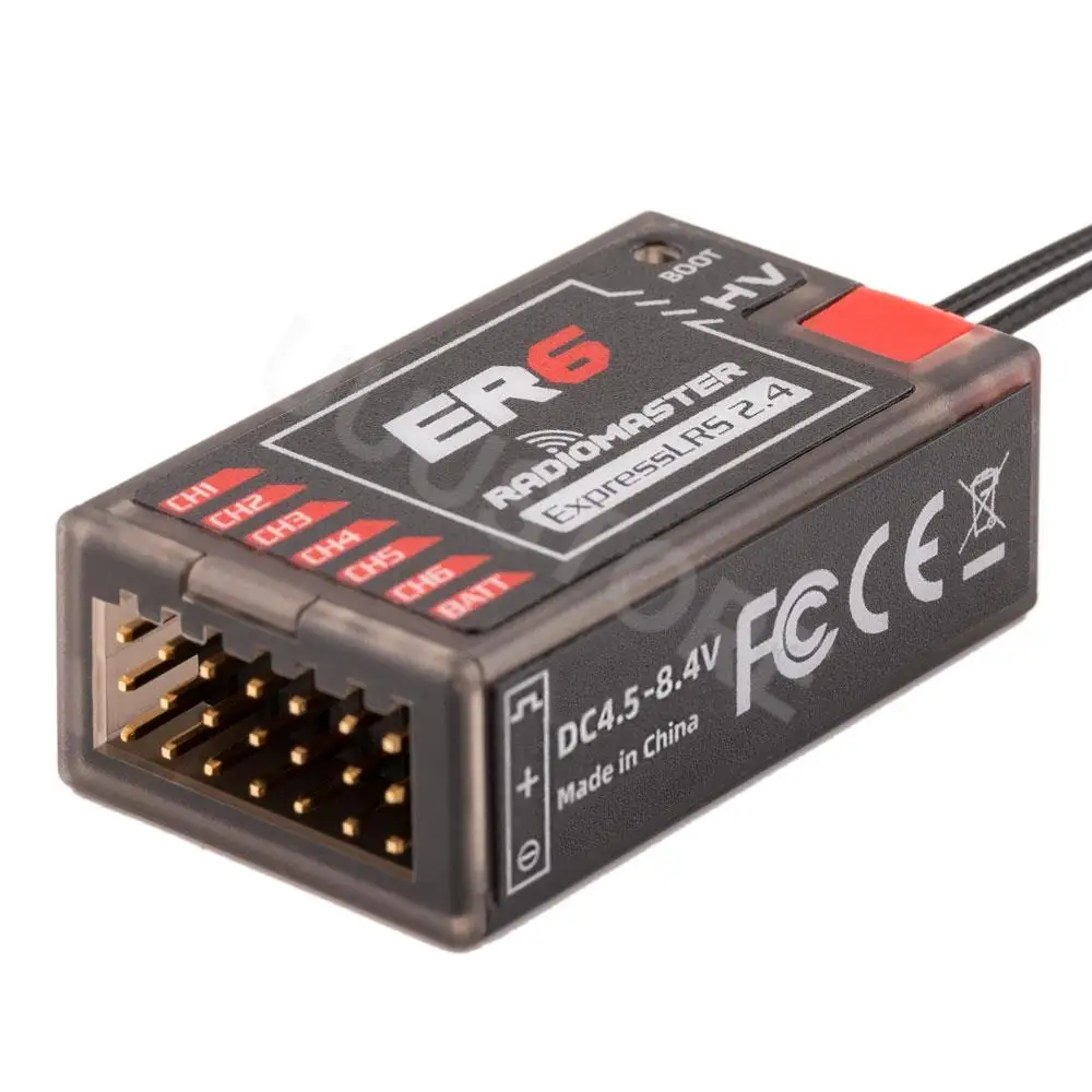 

Receiver ER4 Radiomaster PWM 4CH/ER6 ER6G ER6GV 2.4G 6CH/ER8 ER8G ER8GV 8CH CRSF ExpressLRS 2.4Ghz 100mw for Aircraft Boat Car