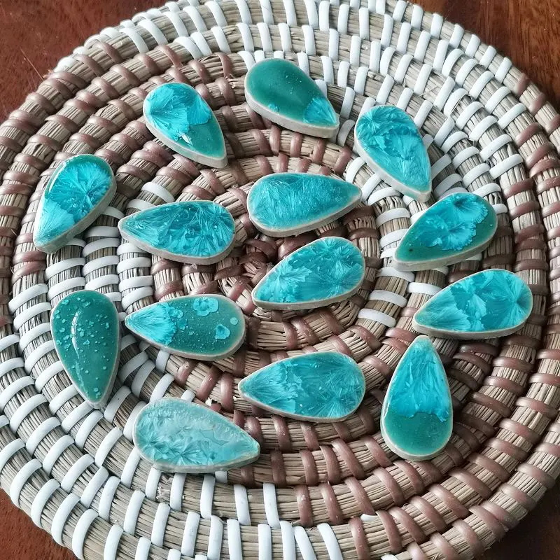 Azulejos de mosaico de cerámica irregulares multicolores de 100g, piedras para hacer mosaicos DIY para manualidades, Hobby, decoración de pared, pétalo ovalado 917