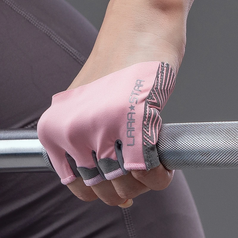 Laura Star 0727 Attraction Series Finger-Sporthandschuhe Damen Four Fingers Anti-Slip Callus Free Fitn Yoga-Handschuhe