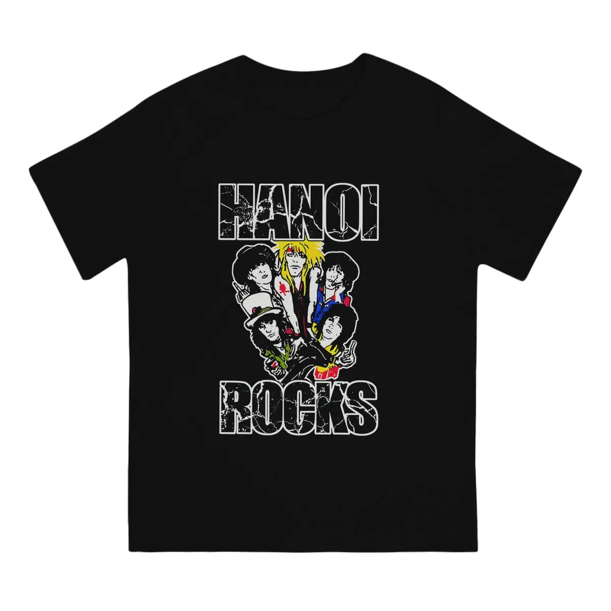 Fascinating Man's TShirt Hanoi rocks Crewneck Short Sleeve Fabric T Shirt Funny High Quality Birthday Gifts