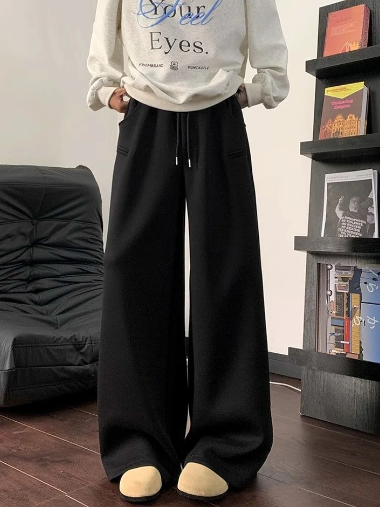 Pantaloni sportivi da uomo Pantaloni dritti in cotone tinta unita Offerte Autunno Inverno Eleganti pantaloni sportivi maschili retrò comodi Harajuku