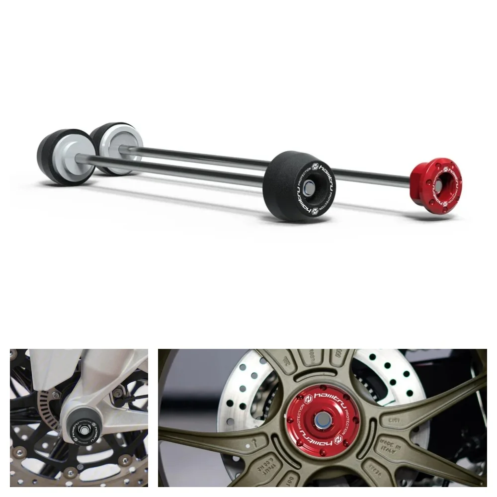 

For Ducati Monster 796/795/S4R/S4RS/1100/1100S/1100 EVO 2006-2016 Rear Front Axle Fork Crash Sliders Cap Pad Motorcycle Wheel