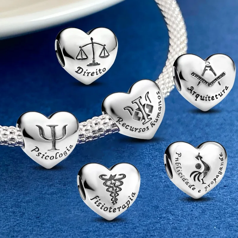 

Стерлингового серебра 925 пробы, сердце любви, различные предметы, категория, подвески, бусины, подходят для оригинальных браслетов-кастрюли, ювелирные изделия, подарок