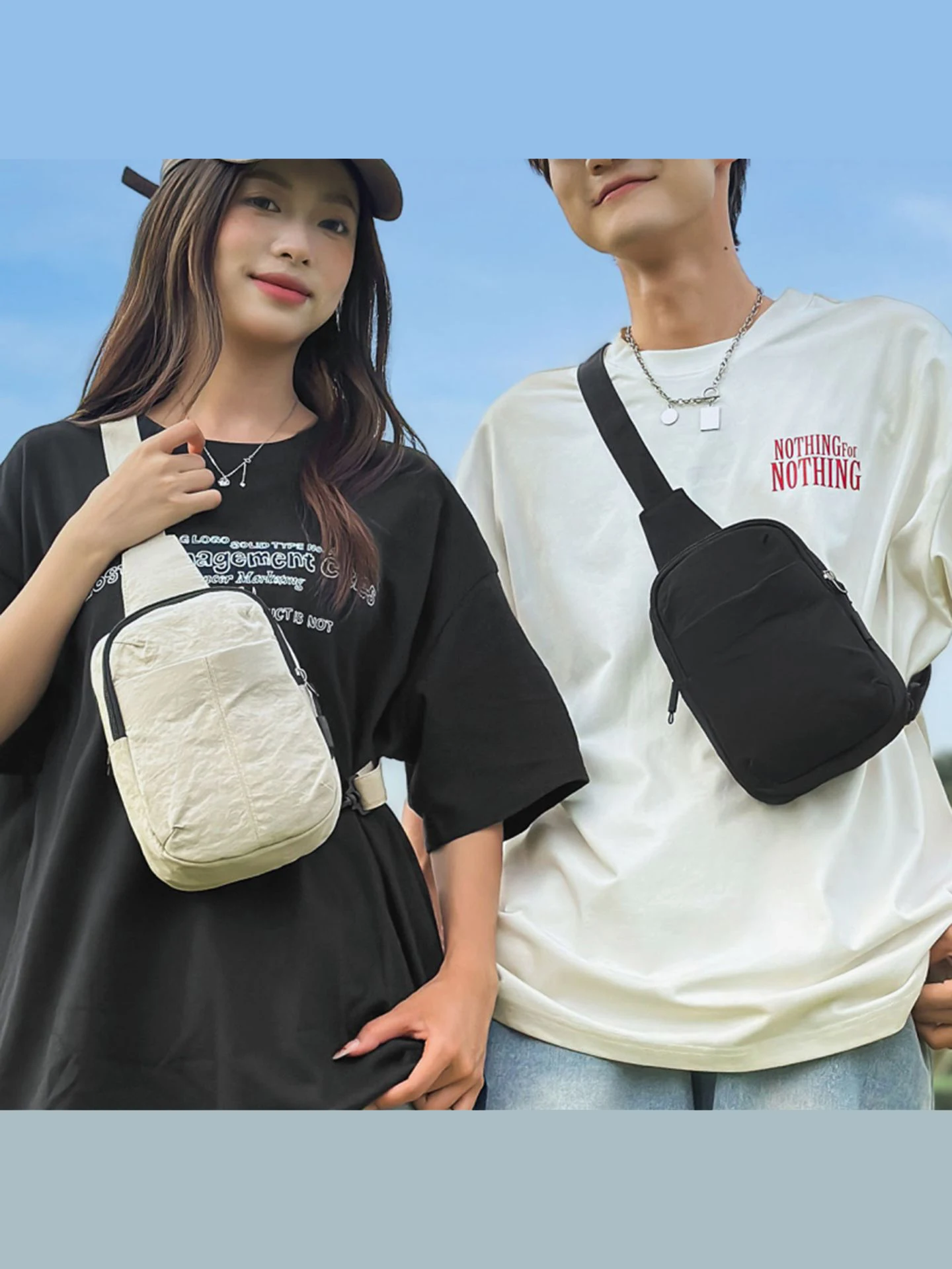 multifunctional-lightweight-chest-bag-unisex-outdoor-cycling-bag-soft-nylon-material-zipper-closure-casual-style-summer-new