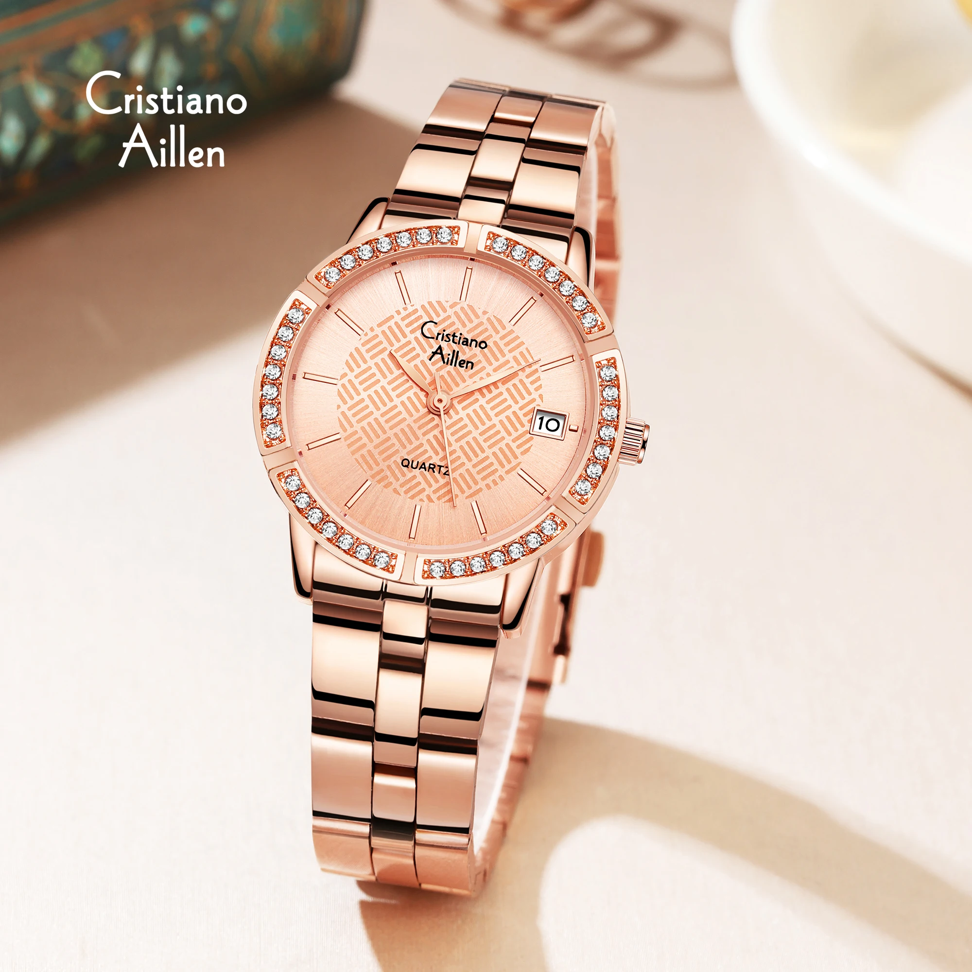 Reloj Mujer mode strass femmes élégantes montres à Quartz de luxe affaires dames montre-bracelet Simple calendrier montres pour femme