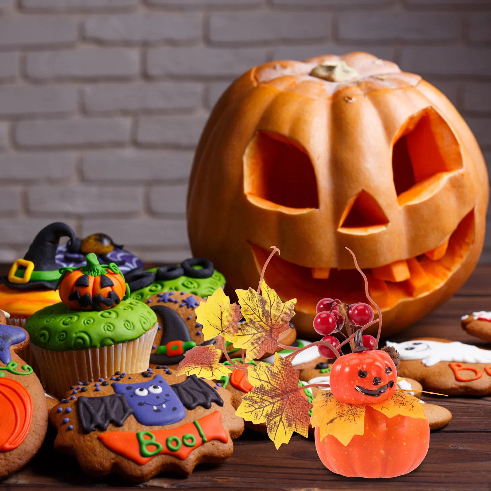 

Artificial Pumpkin Decor Lifelike Lightweight Plastic Pumpkin for Halloween Thanksgiving Fall Table Decorations