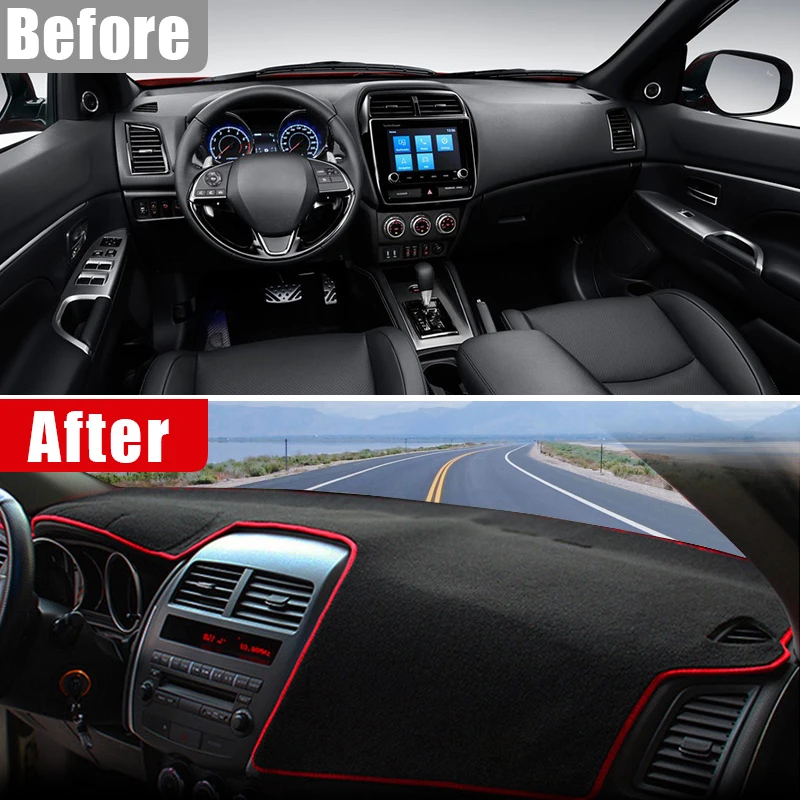 Accessories For Mitsubishi ASX RVR 2010-2013 2014 2015 2016 2017 2018 2019 2020 2021 2022 Car Dashboard Cover Avoid Light Carpet view 3