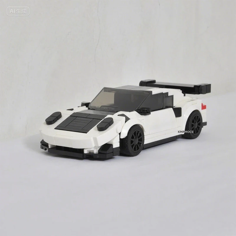

271 шт. MOC Porschess 911 GT3 RS City Champions суперкар строительные блоки Рождественский подарок расслабляющий DIY идеально подходит для творческих взрослых