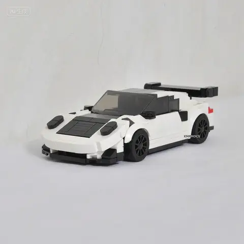 271개 MOC 포르쉐 911 GT3 RS 시티 챔피언즈 슈퍼카 블록 크리스마스 선물 릴렉싱 DIY 창의적인 성인에게 완벽