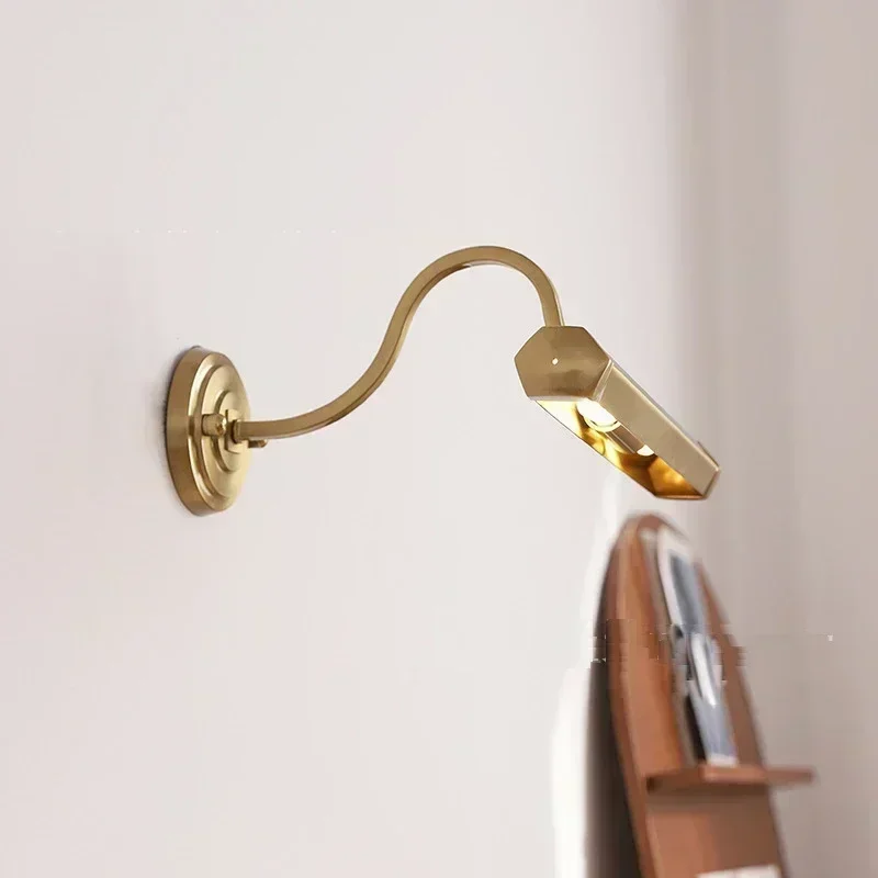 Interior Wall Light Mirror Headlight Gold Dressing Lamp Modern Wall Light Bedroom Picture Art Deco Reading Wall Light
