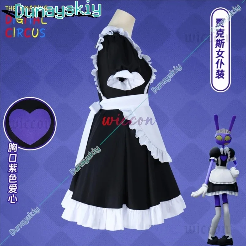 CyAnime Jax Cameriera Circo Digitale Jax Costume Cosplay Cartoon La TV Incredibile Cosplay Fantasia Vestito Sutis Halloween Per Le Ragazze Dei Ragazzi