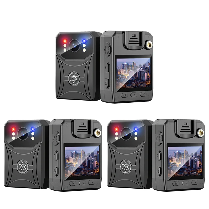 

【SURPRISE】3X 4K Mini Police Camera Digital Video Recorder Camcorder Camera IR Night Vision Body Camera Sports Back Clip With WIF