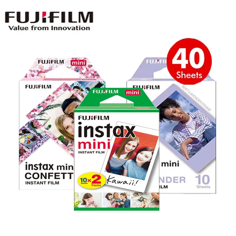 10/20/30/40 Sheets Fujifilm Instax Mini Film Instax Mini 12 Confetti Film For Fuji Mini 11 7+ 9 40 90 Instant Camera Instax Film