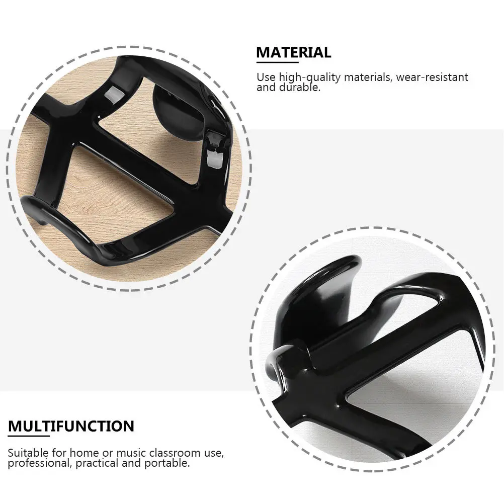 

1Pcs Erhu Lumbar Support Black Portable Erhu Stand Durable Non Slip Lightweight Practical Holder for Home Classroom