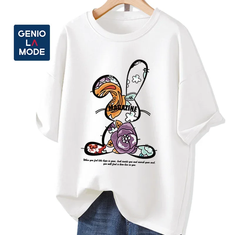 Summer Loose Women's T-Shirt Pure Cotton High Quality Printed Short Sleeve Women's Short Sleeve T-Shirt Free Shipping image 2