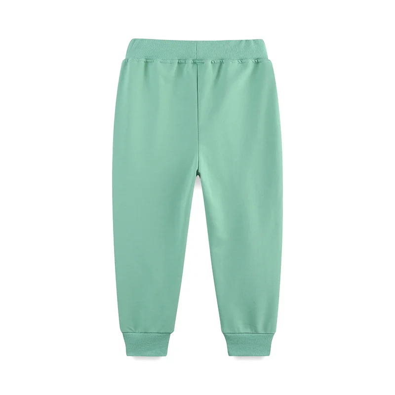 Jumping Meters 2-7T Boys Girls Sweatpants Drawstring Embroidery Full Length Children\'s Clothes Fashion Kids Trousers