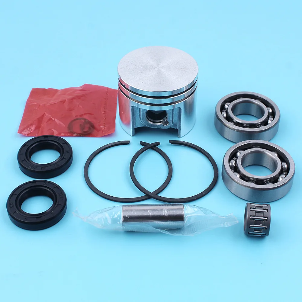 38mm Piston Pin Rings Circlips Kit w/ Crank Bearings Oil Seal For Stihl MS180 018 MS 180 Chainsaw w/ Needle Bearing Replace Part