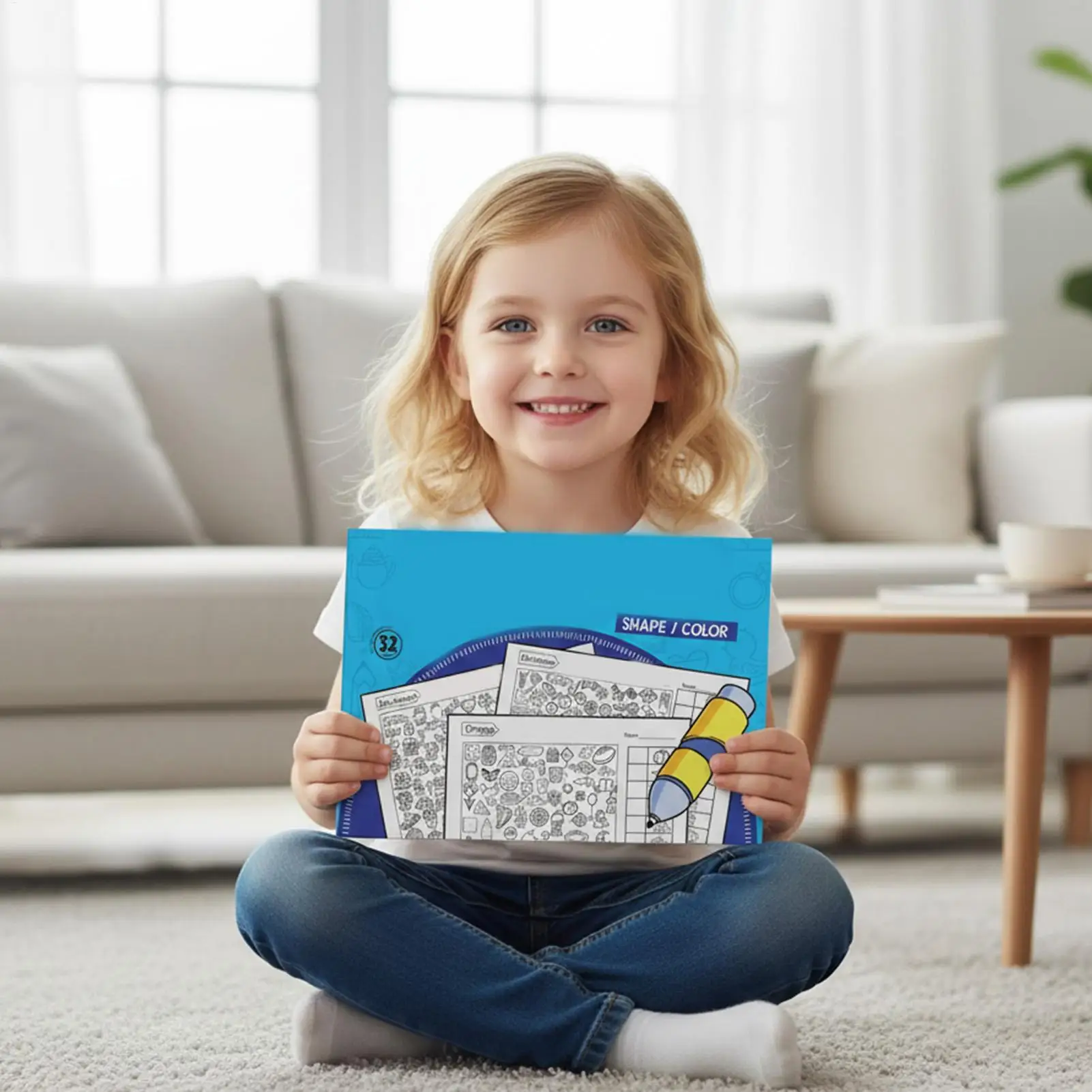 كتاب أنشطة ما قبل المدرسة مع ألعاب مطابقة ألغاز تعليمية وتلوين لعبة تعلم صديقة للسفر للأطفال 3-5، المنزل والمدرسة #1