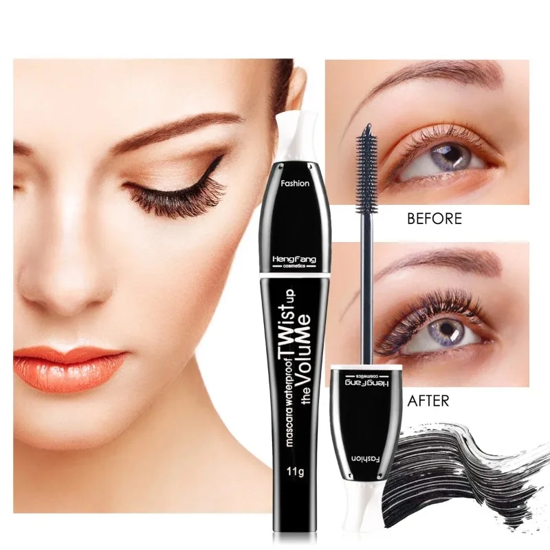 Hengfang Mascara colorato colore Volume allungamento Curling Cosplay ciglia trucco fibra cosmetico impermeabile