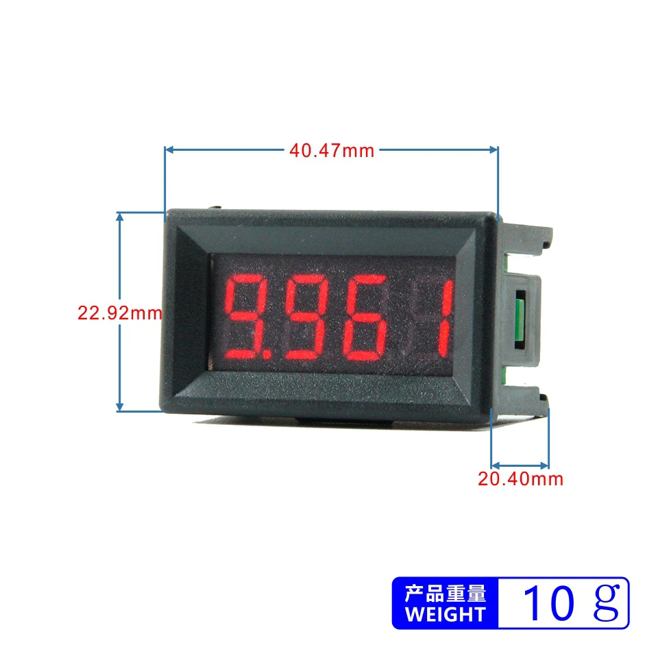 4 Digit 0-100V DC LED Digital Voltmeter 4 Bit 3 Wire Car Motorcycle Voltage Meter Lithium Battery Volt Tester Detector Monitor