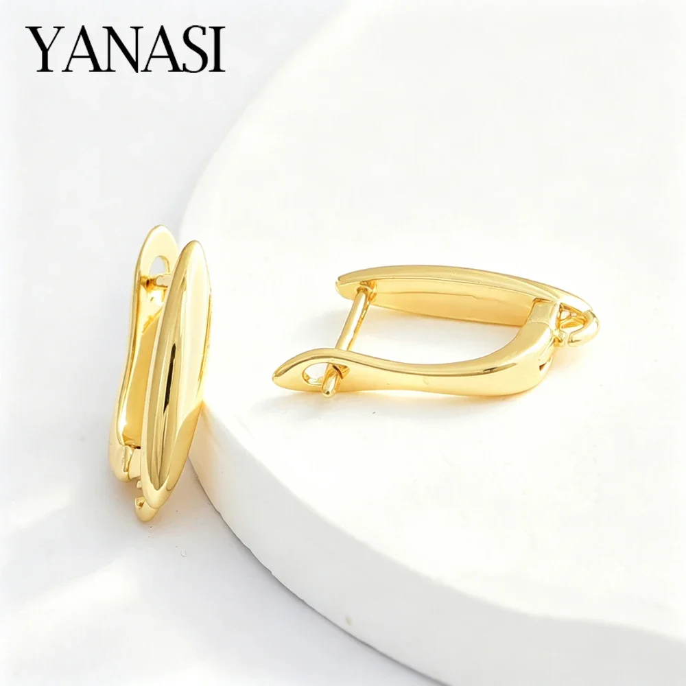 33 verschiedene Ohrringhaken, 18K Gold / Rhodium-beschichtetes Messing, Ohrringzubehör für DIY-Schmuckherstellung für Damen, Fabrikgroßhandel – Detail 12