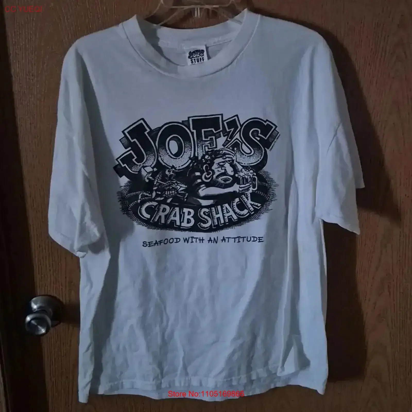 JOE'S CRAB SHACK T shirt Adult X LARGE vintage Washed designer clothes graphic Breathable Top For Everyday Wear vintage Washed