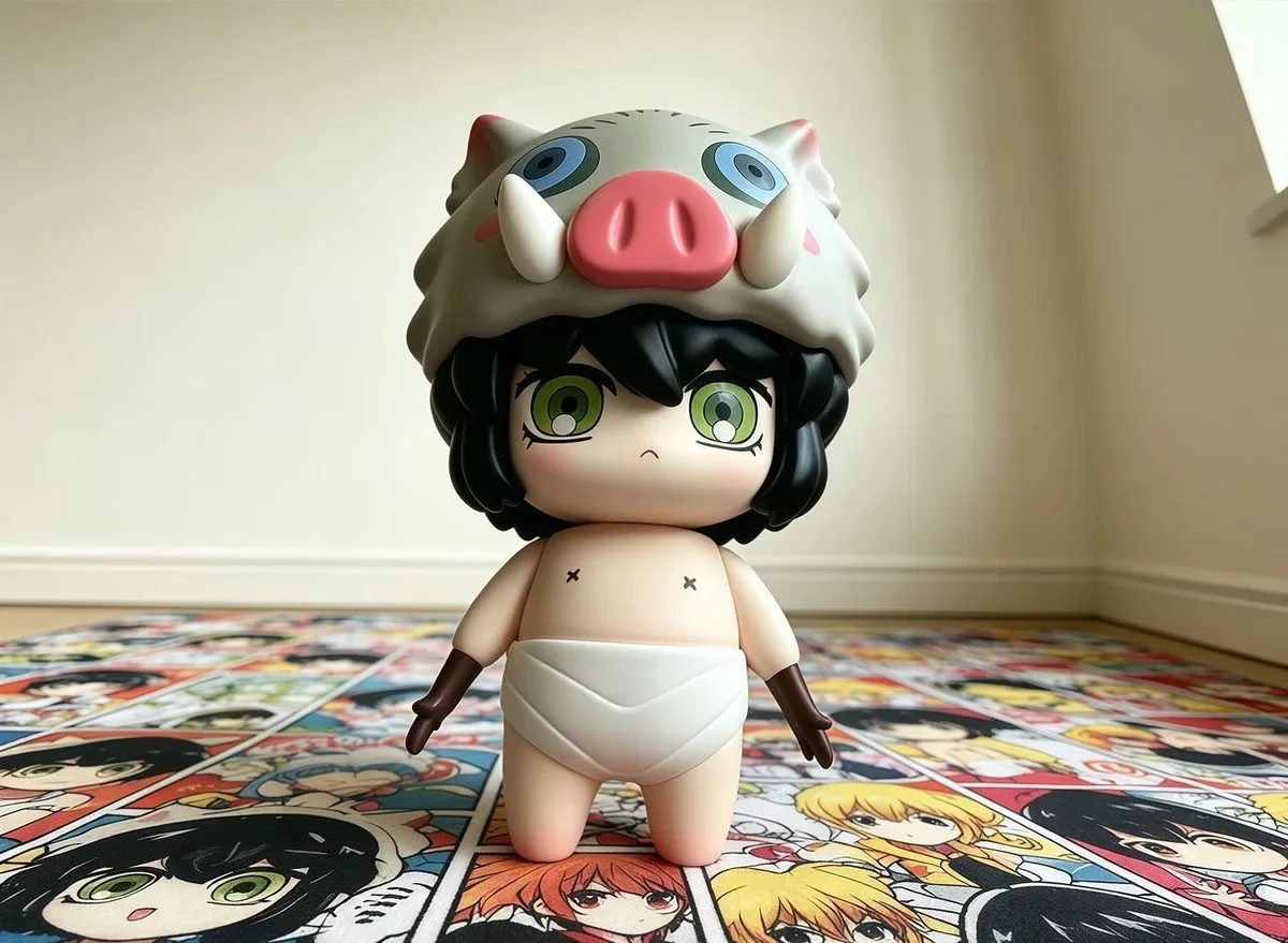 Heiße Anime Demon Slayer Hashibira Inosuke GK Figur aus Kunstharz, Q-Version Modell, niedliche Desktop-Dekoration, Sammlerstück, Spielzeug, Geschenk für Jungen – Detail 2