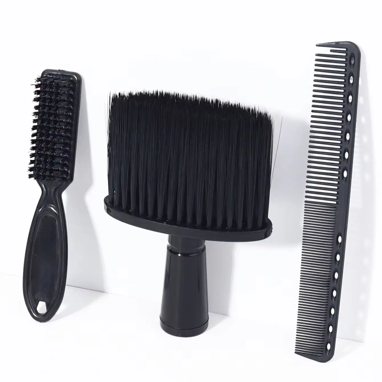 

3pcs professional comb set, neck and facial cleaning brush, double-sided hair comb, handle brush, special for real hair wigs