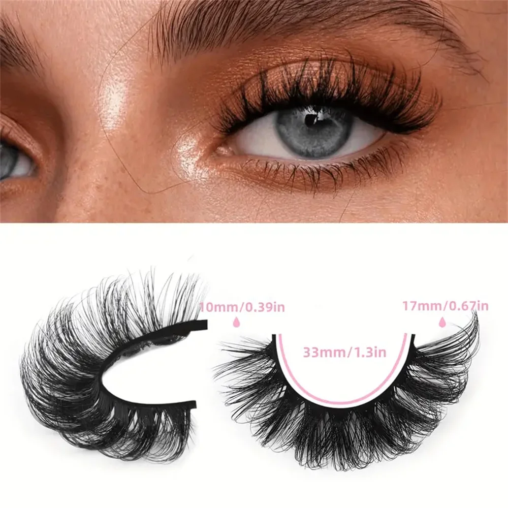 ขนตาปลอมฟู 7 คู่ 8D วอลุ่มเคิร์ล ไม่ก่อให้เกิดอาการแพ้ สีดำ เครื่องประดับความงามในชีวิตประจำวัน |   ขนตาปลอมแบบหนา
