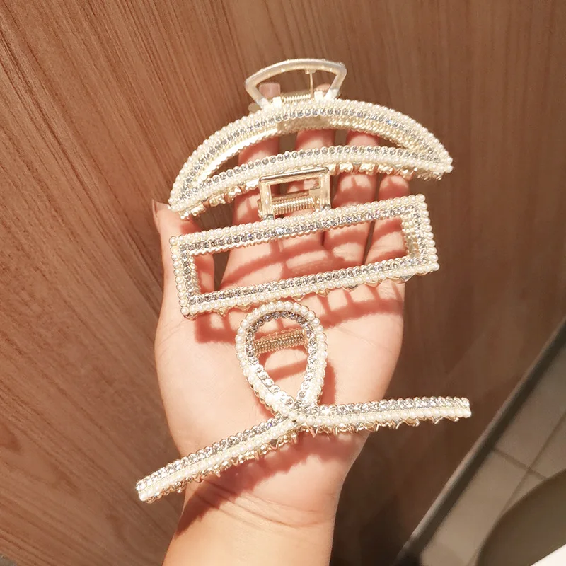 2022 Fashion Fine Flash Luxury Wild Rhinestones Crystal Pearl Elegant for Women Girl Hair Accessories Headdress Wholesale