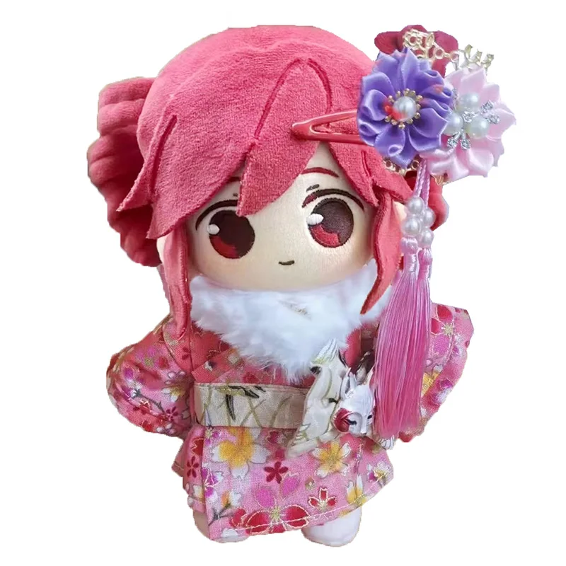 

Kasane Teto Plush Toy Dress Up Changeble Clothes Stuffed Doll DIY Kimono Cosplay Soft Figure for Fans Birthday Christmas Gifts