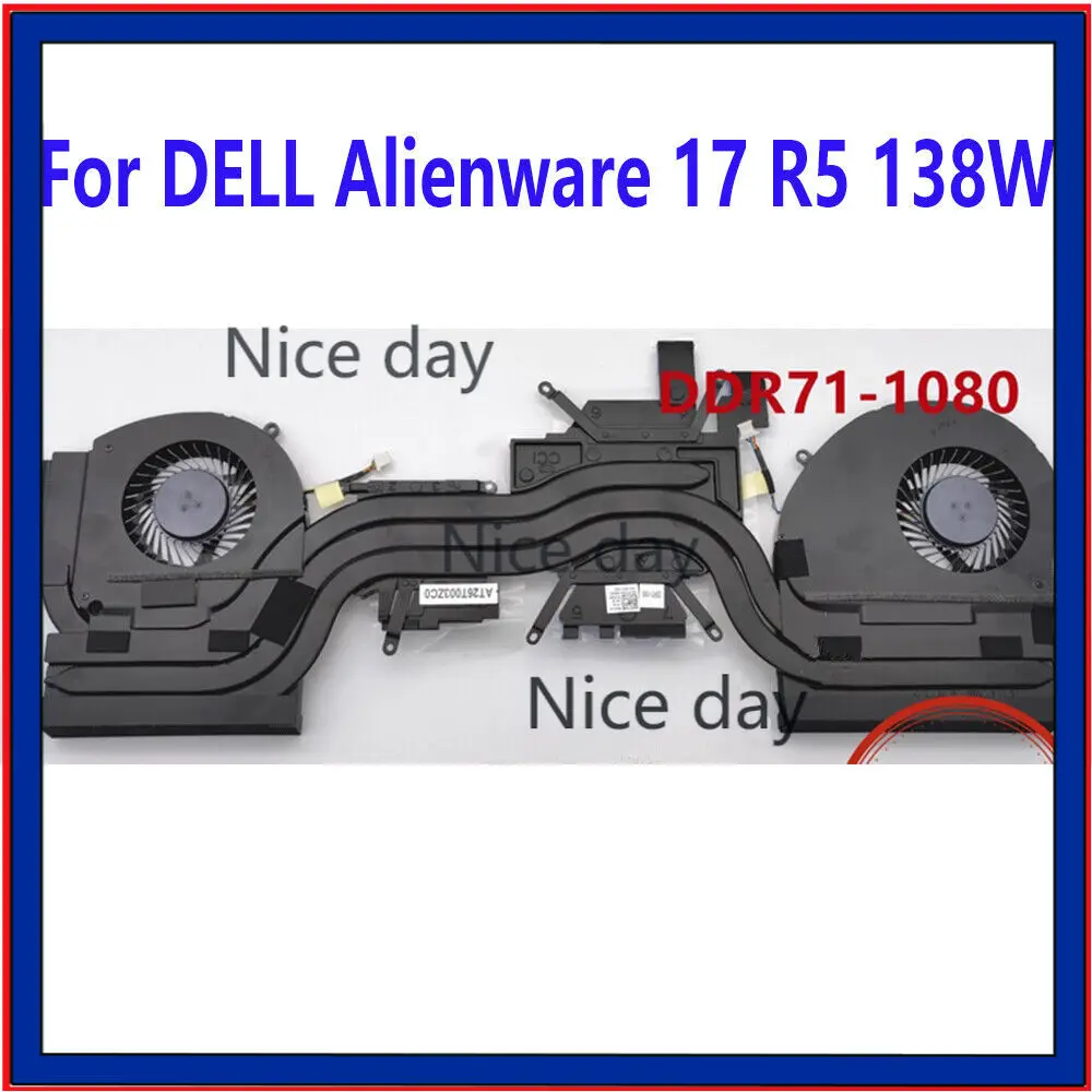 For DELL Alienware 17 R5 138W GTX1080 CPU GPU Cooling Fan Heatsink 0FJ5DK FJ5DK