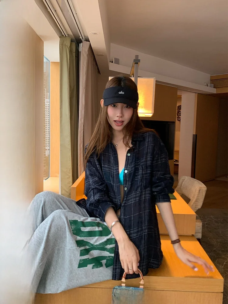 

Льняная рубашка Ranwear в корейском ретро-стиле, простая, универсальная, с защитой от солнца, с длинным рукавом, воротником и классическим кроем.