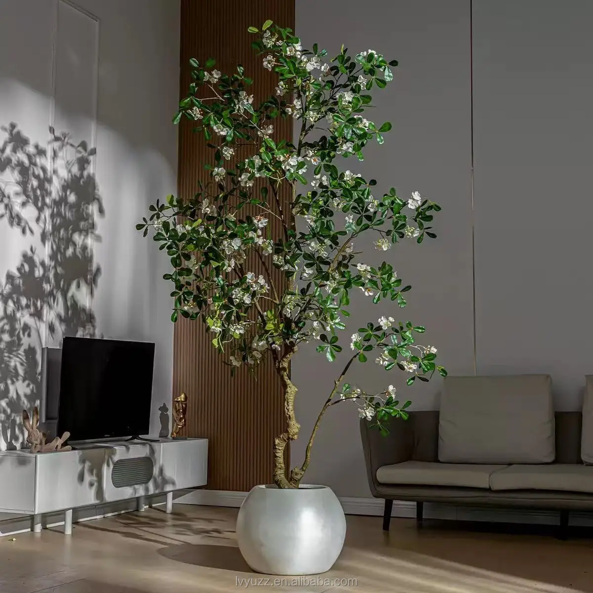 Hot Sell Artificial Plants, Indoor Outdoor Decor Fake Tree, High-end Simulated Landscape Potted Ornaments Buy With Pots Together