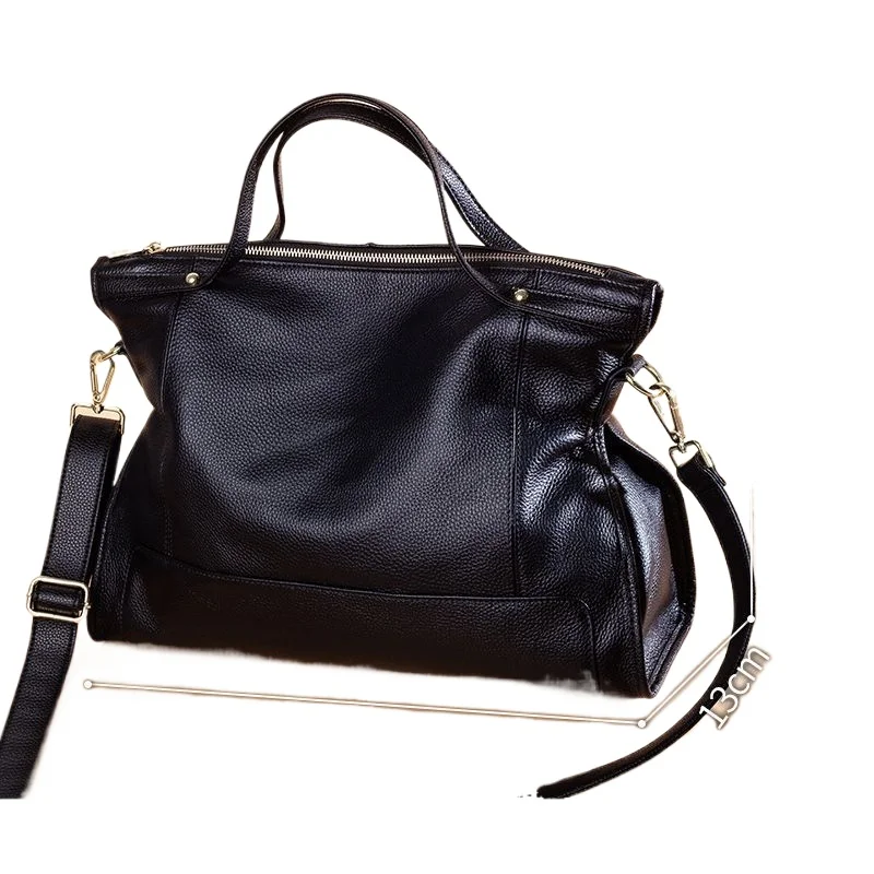 

2025 New Fashion Large Women Handbags European Design Cow Genuine Leather Shoulder Bags Female Girl Brand Luxury Crossbody Bag
