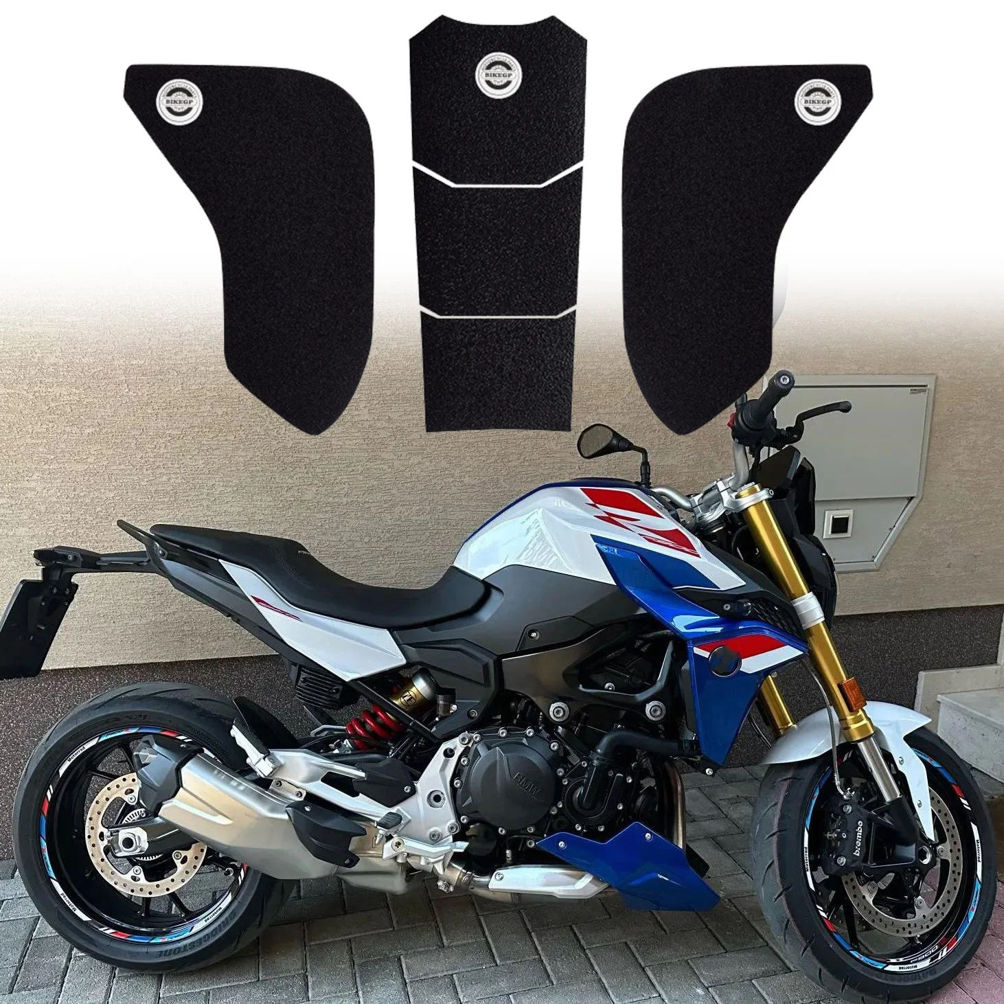 For BMW 900R F900R Accessories Motorcycle Anti Slip Sticker TPU Rubber Fuel Tank Insulation Pad Waterproof Fish Bone Sticker 19-