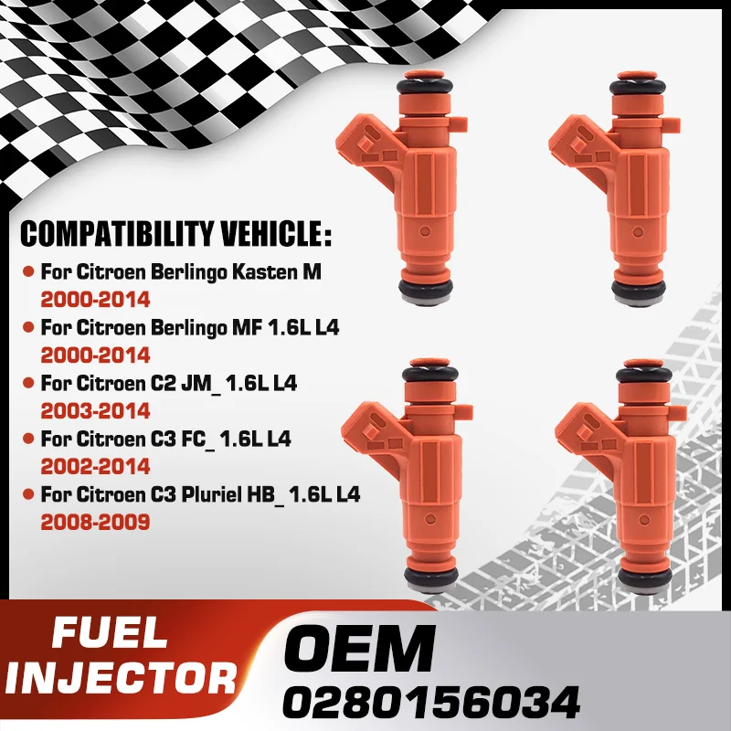 

Car Fuel Injector Nozzle For Citroen Berlingo Kasten Citroen Berlingo MF Citroen C2 Citroen C3 Citroen C3 Pluriel Citroen Xsara