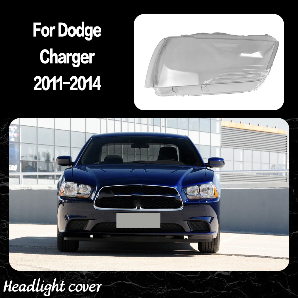 

Car Front Lights Shell For Dodge Charger 2011 2012 2013 2014 Clear Headlight Cover Replace Original Lens Car accessories