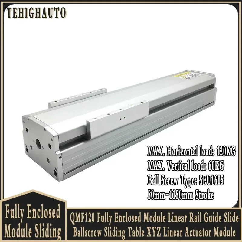 【Smart】CNC Fully Enclosed Linear Guide Rails 1605 Ball Screw 50-1150MM Stroke XYZ Slides Automations Linear Bearings Home Automa