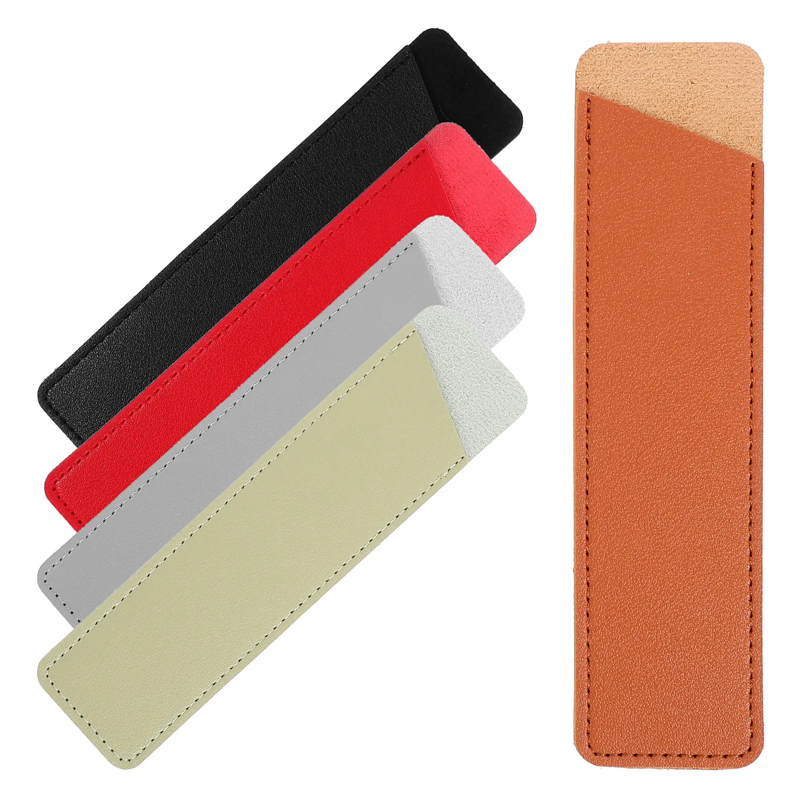 

5Pcs Pen Pouch Small Lightweight Scratch-Proof Pen Storage Pouch for Office School Business Gift Pencil Sleeve
