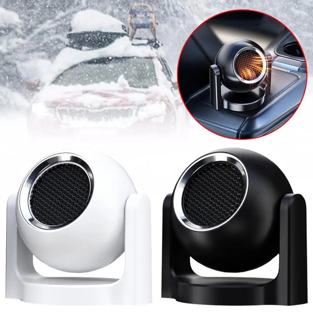 Portable Car Fan Heater 12V 120W Electric Heating Fan Automatic Windshield Dryer Defogging Demister Defroster For Auto Acce K1N1