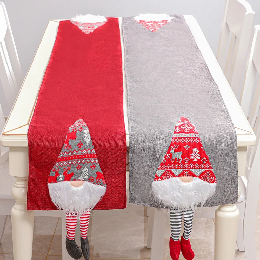 ABVJ-Christmas Table Runner Christmas Decorations For Home Xmas Ornaments Happy New Year Xmas Gifts Navidad