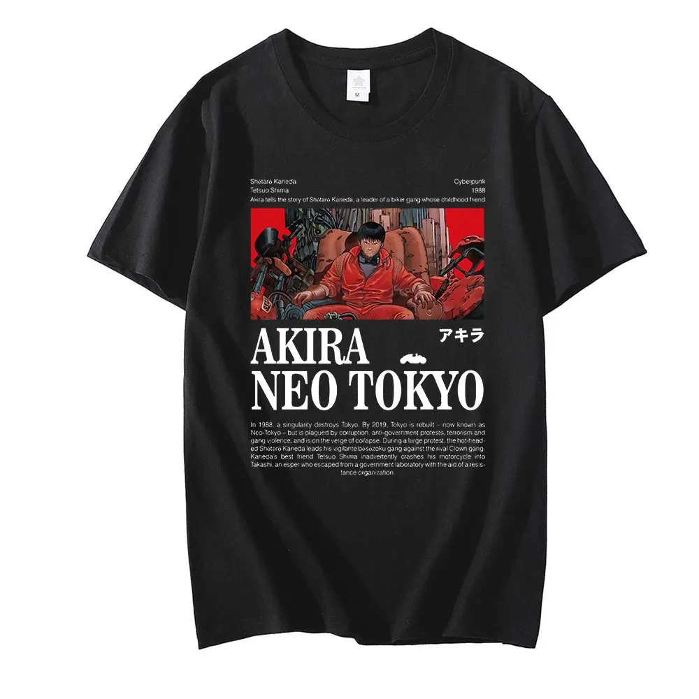 Akira Neo Tokyo T Shirt Women Men Anime Cartoon T-shirt Harajuku Casual Ullzang Japanese Style Short Sleeve Summer Tops Tees