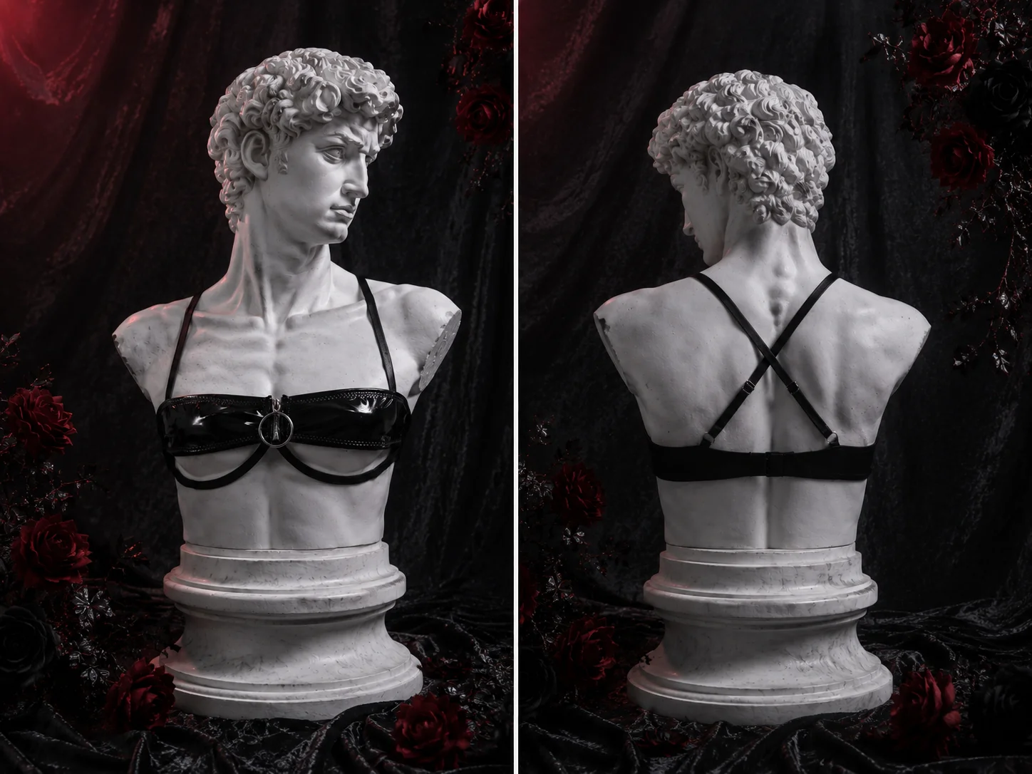 【Fragments.One Choice, No More Choices.】Edgy Sexy Underboob Shaping Ultra Short Black Fashion Camisole Top
