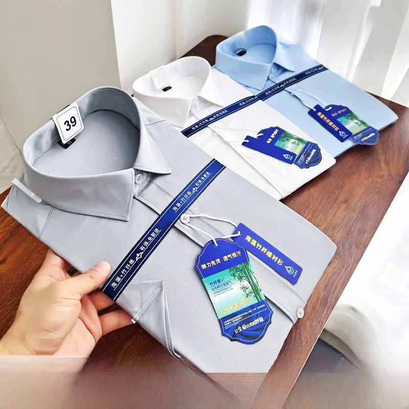 

Aae Мужское бамбуковое волокно Busin ort Sve irt против морщин, дышащее, удобное, эластичное, не гладить, легко носить, лето