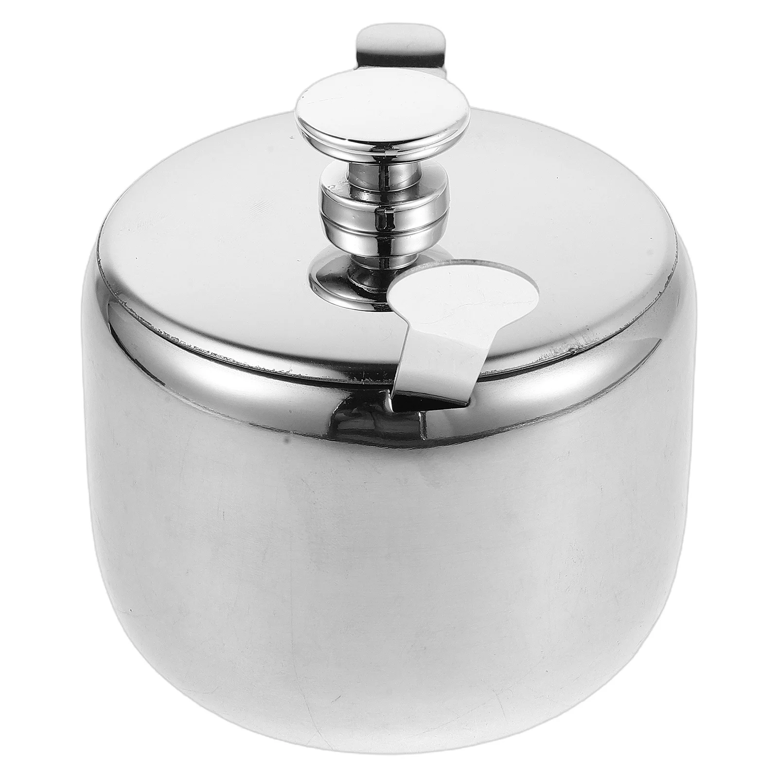 

Stainless Steel Sugar Jar Small Condiment Storage Container Lid Spoon Seasoning Jar Spice Container Coffee Bar Kitchen
